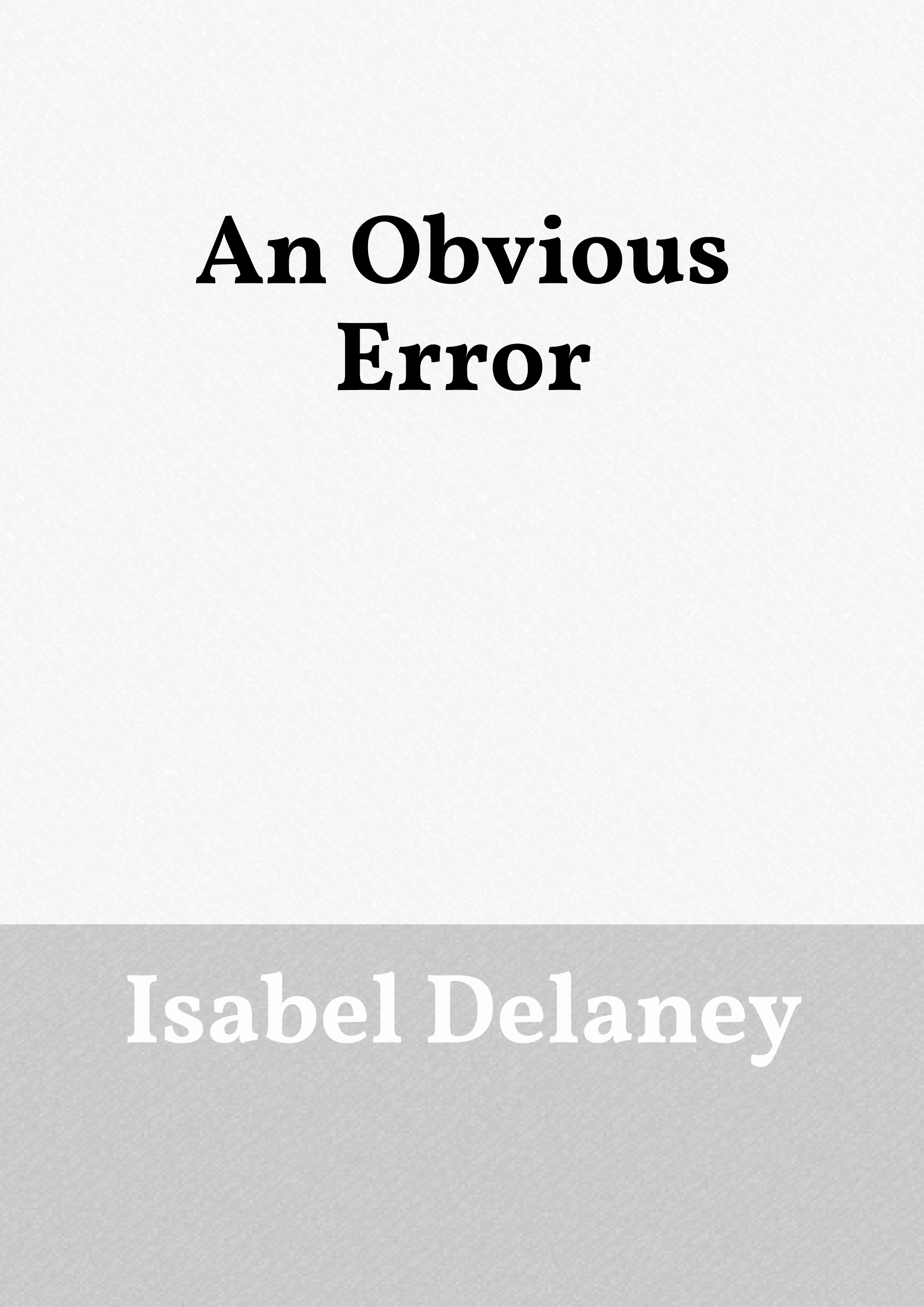 An Obvious Error